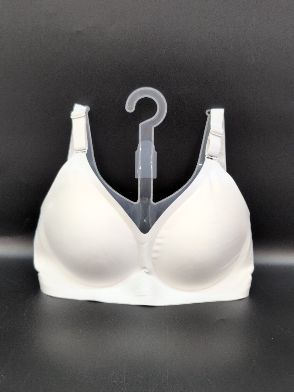 Horisun Seamless V-Neck Wireless Full Coverage Push Up Bra White Small